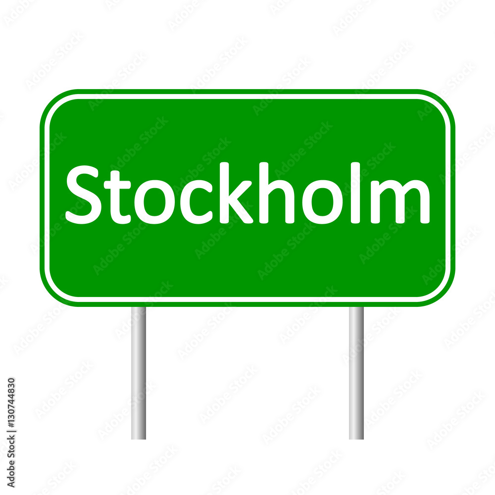 Stockholm road sign isolated on white background. Stockholm road sign isolated on white background.