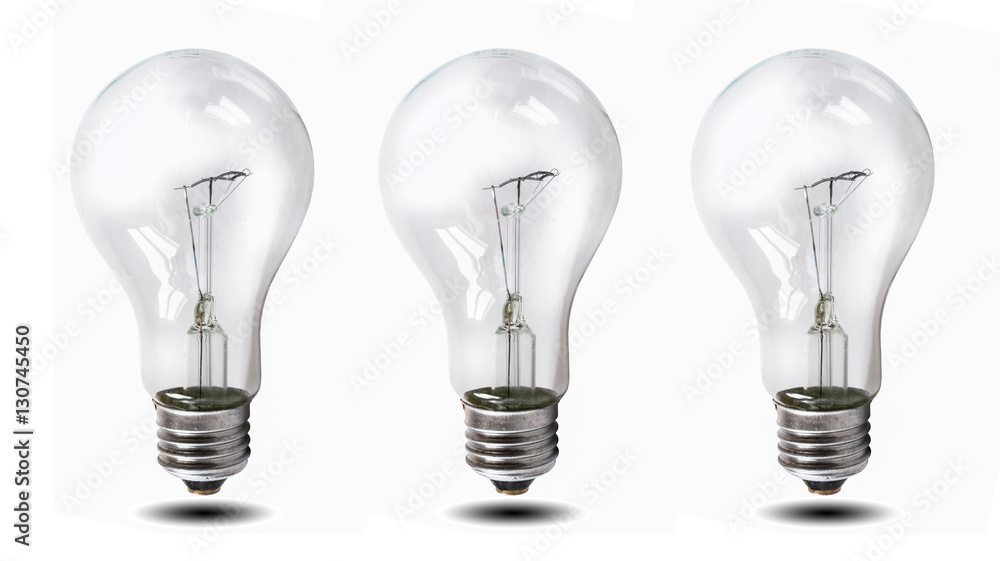 Tungsten lightbulb isolated over white background Tungsten lightbulb isolated over white background