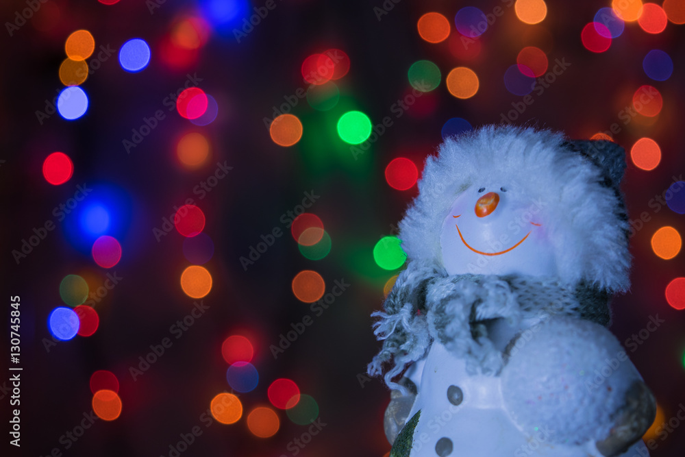 Obraz premium beautiful Christmas toy snowman