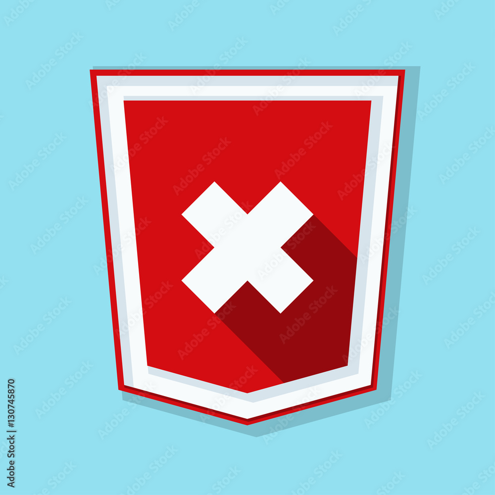 Obraz premium Unprotected Shield sign illustration