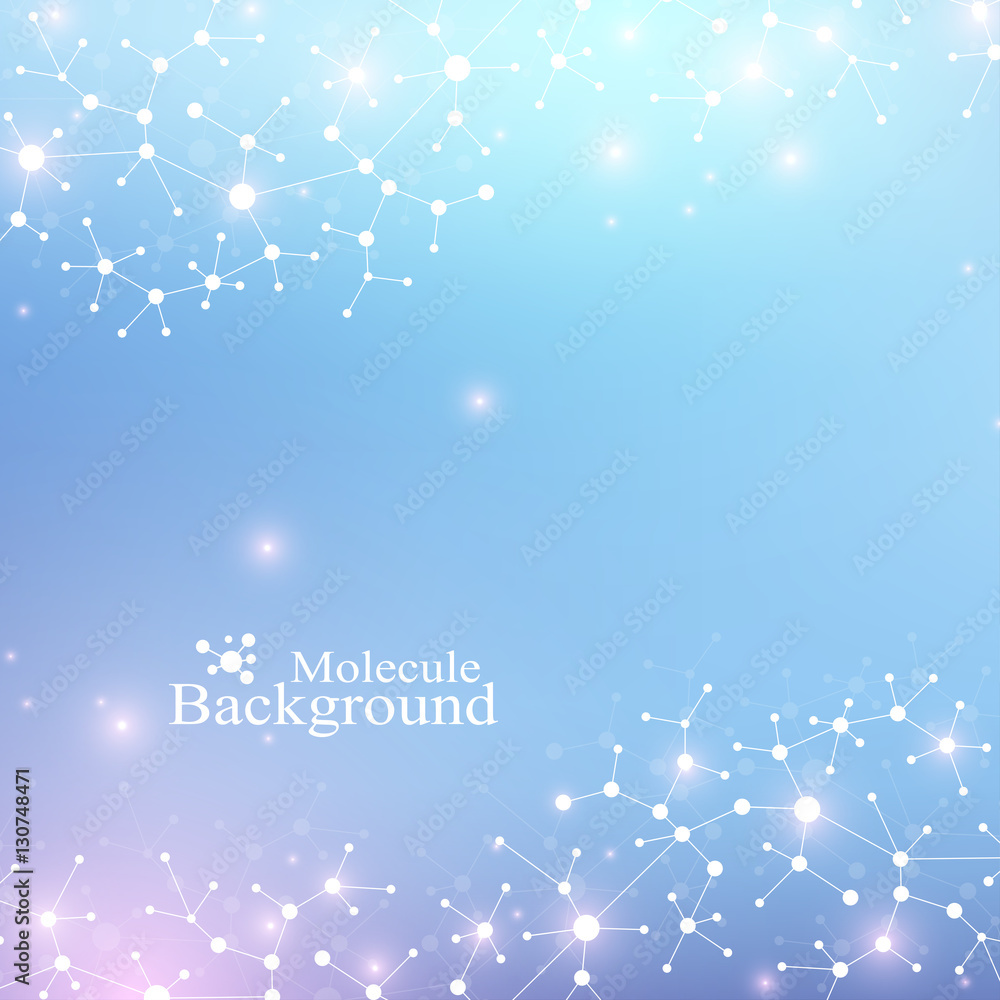 Modern Structure Molecule DNA. Atom. Molecule and communication background for medicine, science, technology, chemistry. Medical scientific backdrop. Modern Structure Molecule DNA. Atom. Molecule and communication background for medicine, science, technology, chemistry. Medical scientific backdrop.