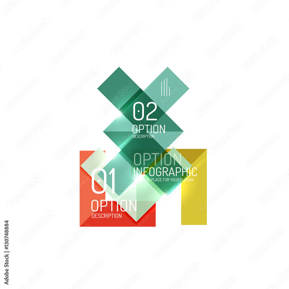 Vector geometric infographic template Vector geometric infographic template