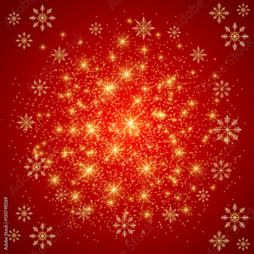 Christmas and Happy New Years background with snowflakes. Vector illustration.