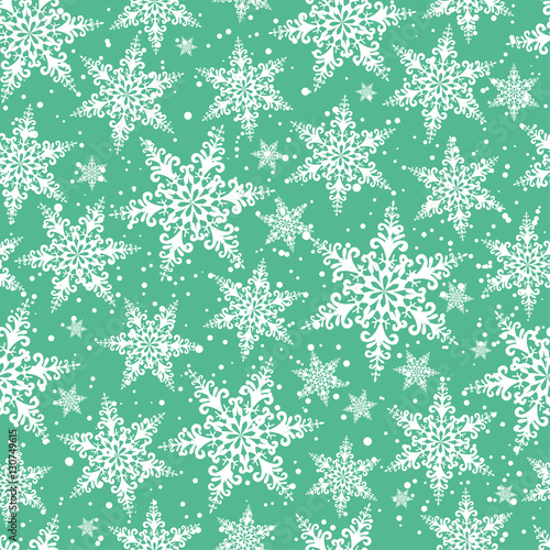 Wallpaper Mural Seamless winter background of openwork snowflakes. Pattern. Torontodigital.ca