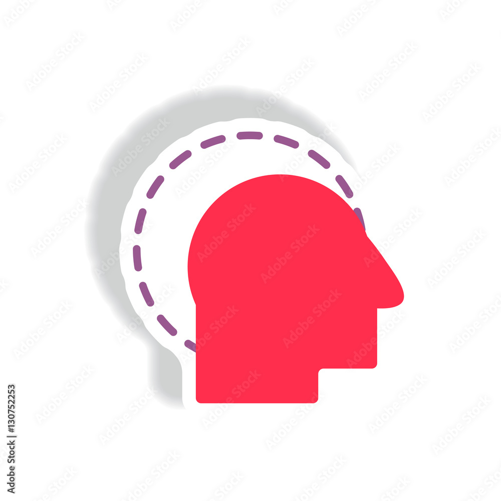 headache Vector paper sticker various symptoms of Zika on the human headache Vector paper sticker various symptoms of Zika on the human
