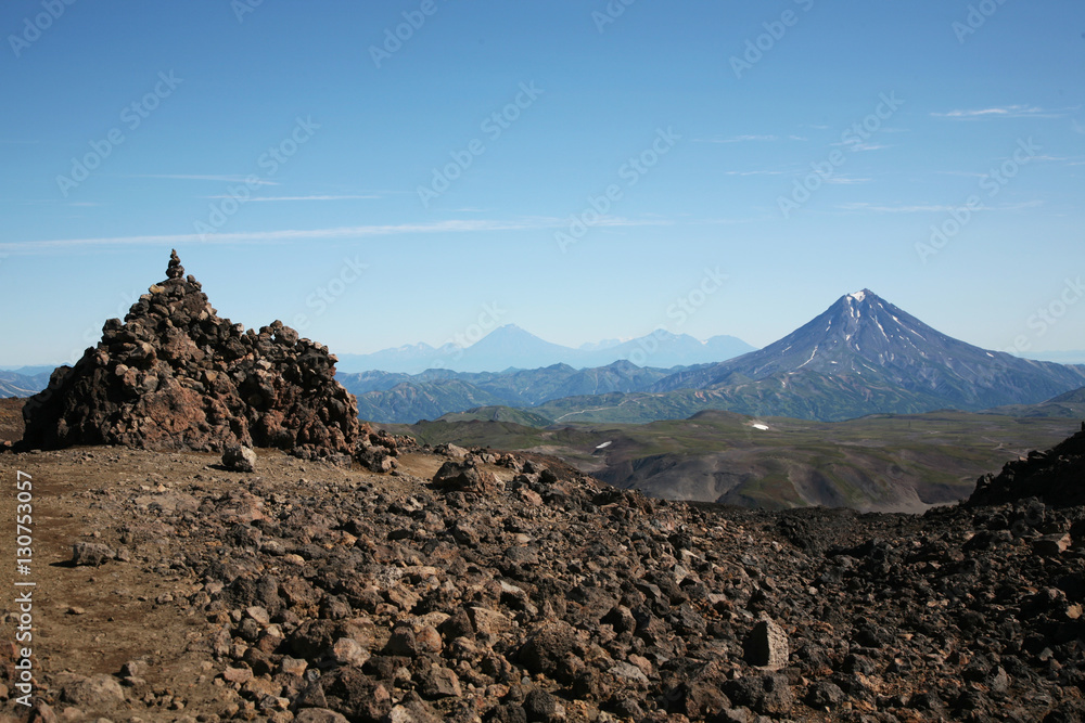 A view to volcano Viluchinsky. Kamchatka, Russia.