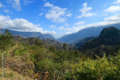 landscape of the Circus of Cilaos on the Reunion Island, France, october 2016 