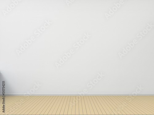 Empty Room Wood floor with white wall Contemporary living room