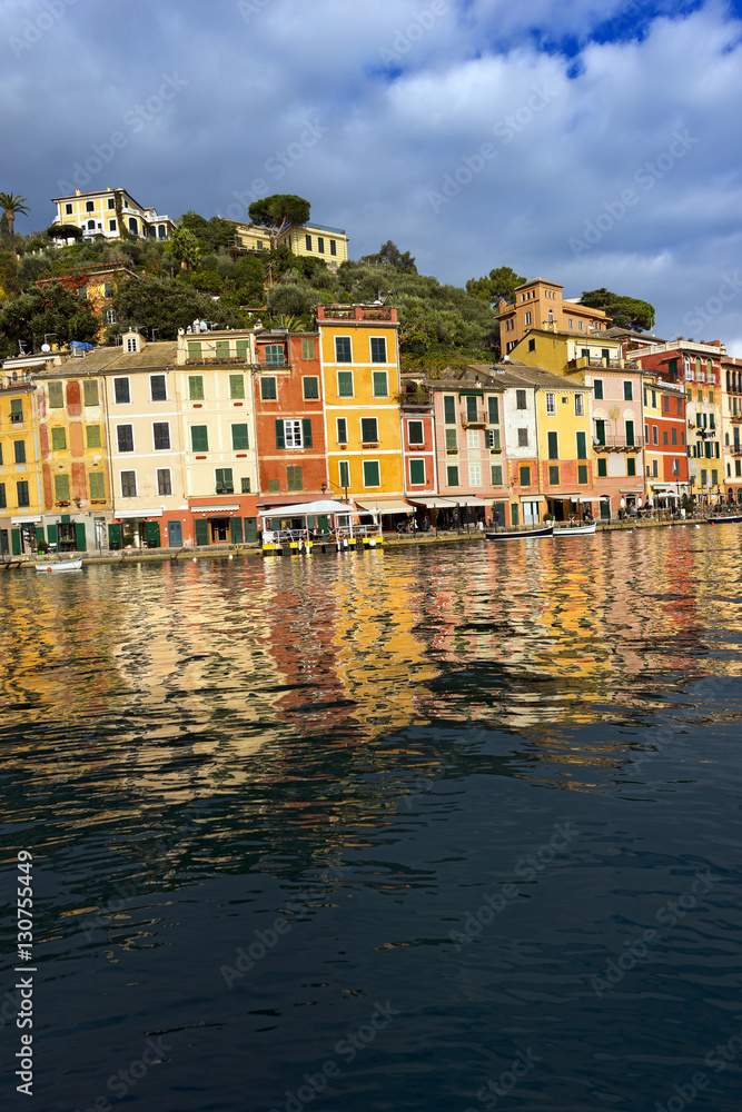 Portofino village with the colorful houses. Genova, Liguria, Ital