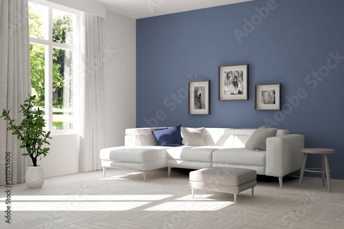 White living room interior with sofa © AntonSh