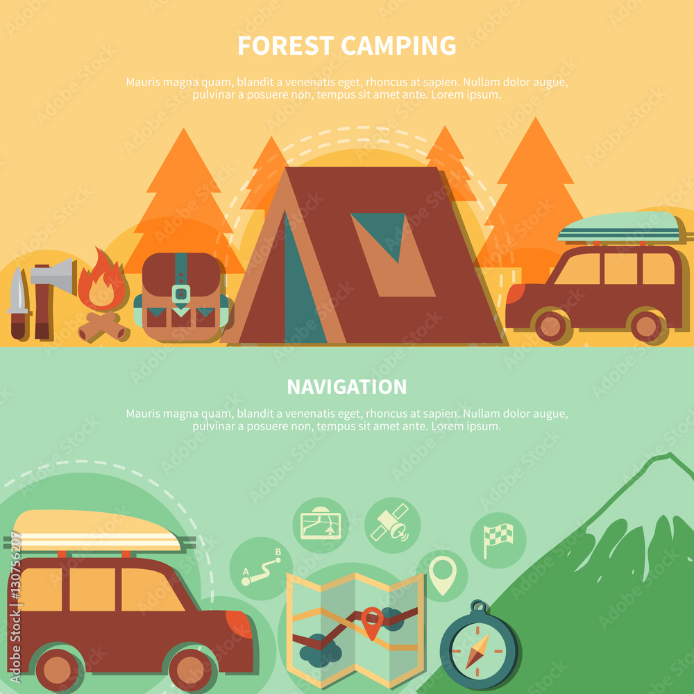 Hiking Equipment And Navigation Accessories For Forest Camping 