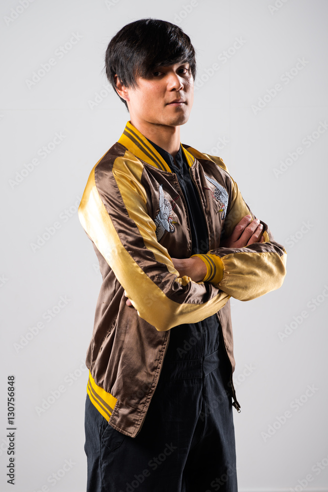 Asian handsome model man in studio Asian handsome model man in studio