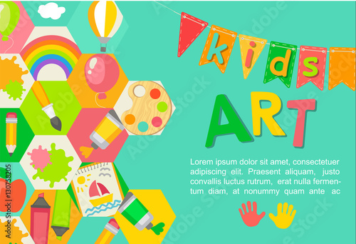 Themed Kids art poster.
