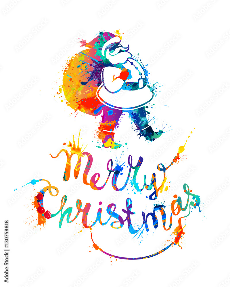 Merry Christmas card with Santa Claus Merry Christmas card with Santa Claus
