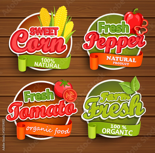 Farm fresh, food label.