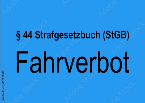 § 44 Fahrverbot (StGB)