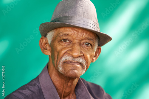 Photography People Portrait Serious Elderly African American Man With Hat