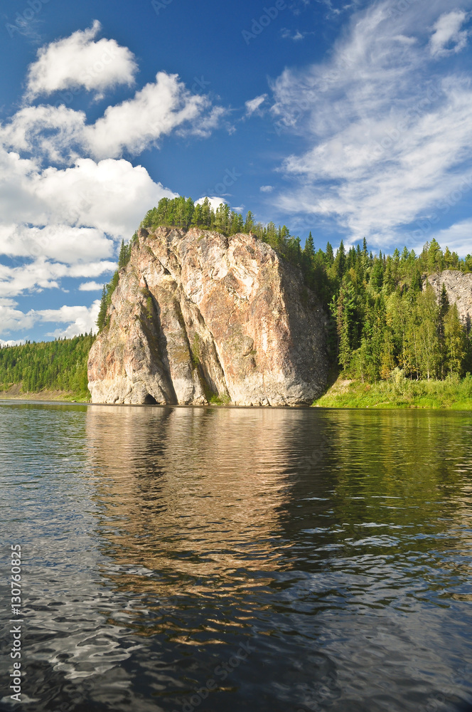 The rocks on the North of the Ural river in the national Park.