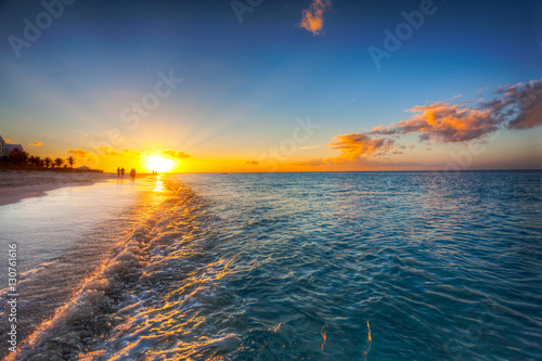 Grace Bay Beach sunset photo