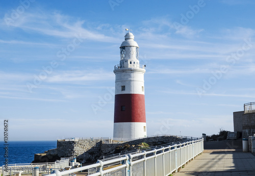 Europa Point Lighthouse (Trinity Lighthouse or Victoria Tower). British Overseas Territory of Gibraltar. 