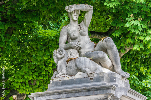 Sculpture in Cinquantenaire park (1880). Brussels, Belgium.