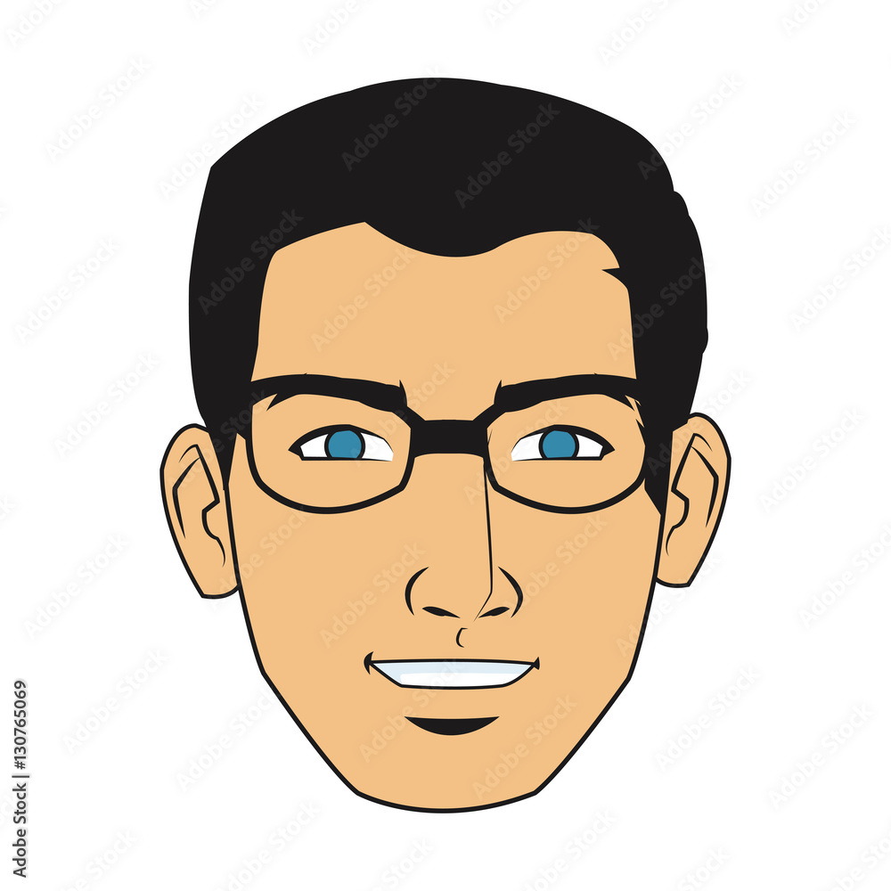 Fototapeta premium Man cartoon icon. Male avatar person people and human theme. Isolated design. Vector illustration