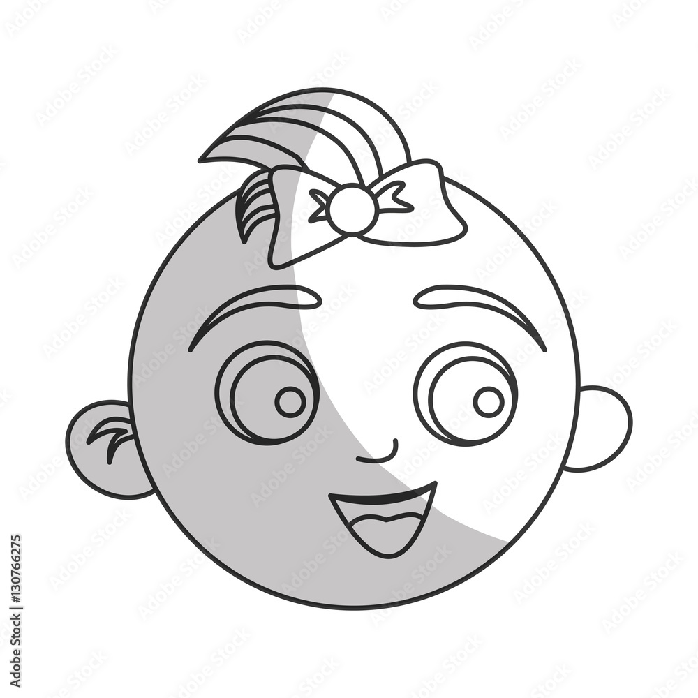 cute baby face icon over white background. vector illustration cute baby face icon over white background. vector illustration