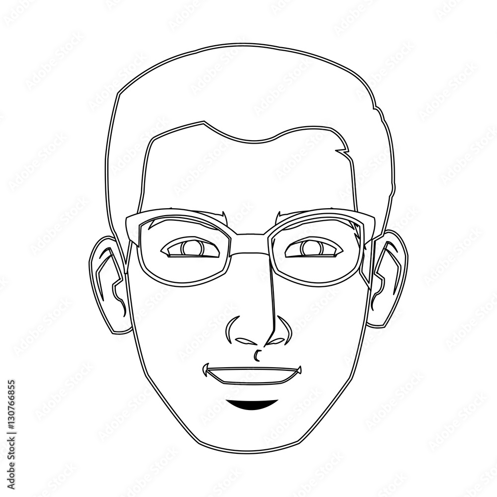 Man cartoon icon. Male avatar person people and human theme. Isolated design. Vector illustration