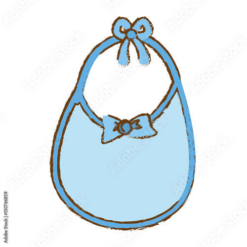 baby bib icon over white background. colorful design. vector illustration