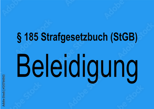§ 185 Beleidigung (StGB)