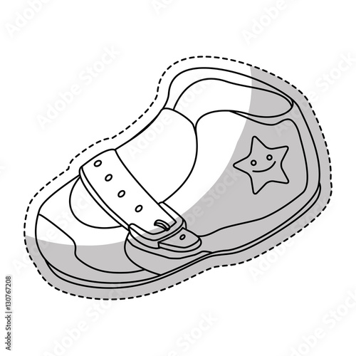 baby shoe icon over white background. vector illustraiton