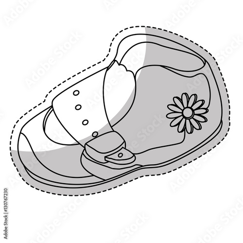 baby shoe icon over white background. vector illustraiton