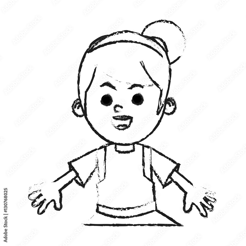 Girl cartoon icon. Kid childhood little and people theme. Isolated design. Vector illustration Girl cartoon icon. Kid childhood little and people theme. Isolated design. Vector illustration