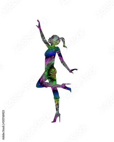 abstract silhouette of woman