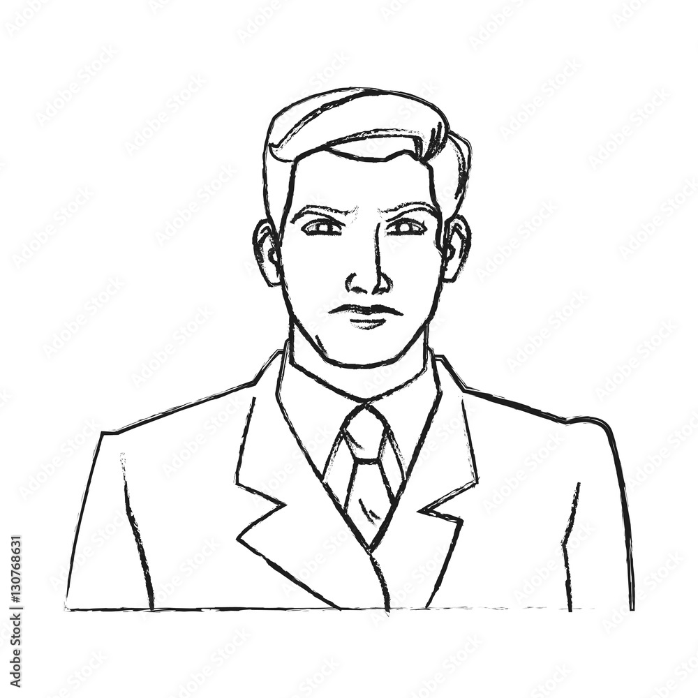 Man cartoon with suit icon. Male avatar person people and human theme.  Isolated design. Vector illustration Stock Vector | Adobe Stock
