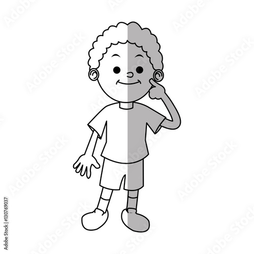 Boy cartoon icon. Kid childhood little and people theme. Isolated design. Vector illustration