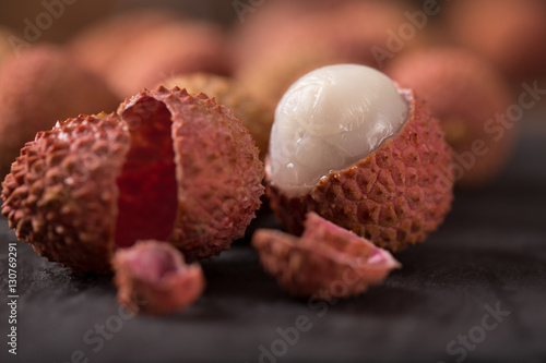 close-up of fresh lychee