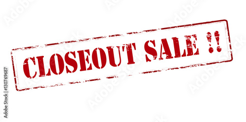Closeout sale