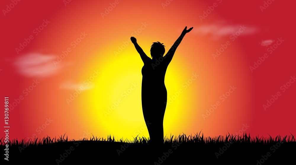 Vector silhouette of woman. Vector silhouette of woman.