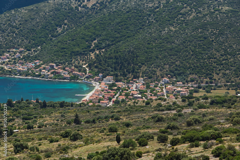 Amazing Panorama of Agia Effimia town, Kefalonia, Ionian islands, Greece