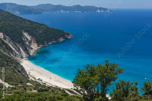 Panoramic View of beautiful Myrtos beach, Kefalonia, Ionian islands, Greece © Stoyan Haytov