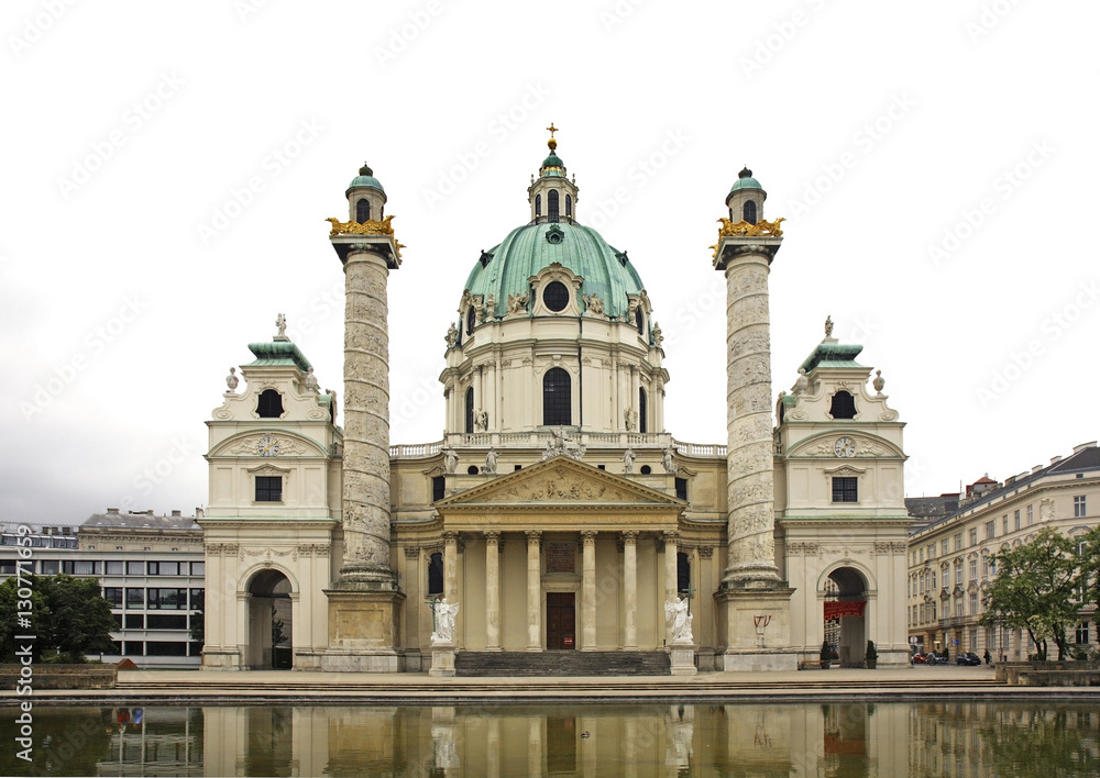 Karlskirche (St. Charles's Church) in Vienna. Austria