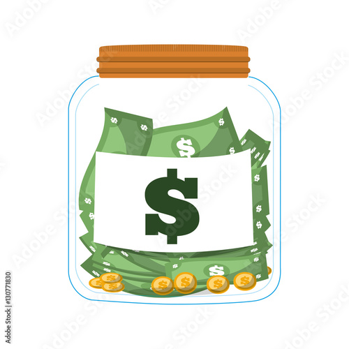money saving money glass vector illustration eps 10