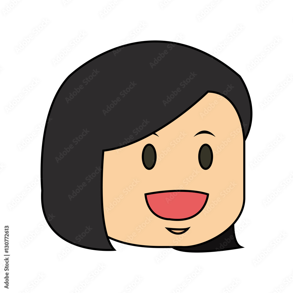 Obraz premium Woman icon. Girl female avatar person people and human theme. Isolated design. Vector illustration