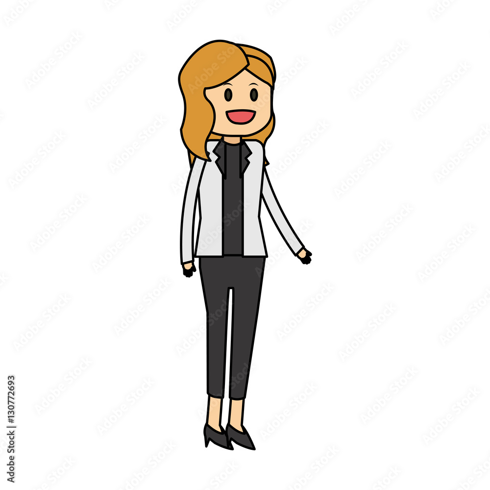 Woman icon. Girl female avatar person people and human theme. Isolated design. Vector illustration Woman icon. Girl female avatar person people and human theme. Isolated design. Vector illustration