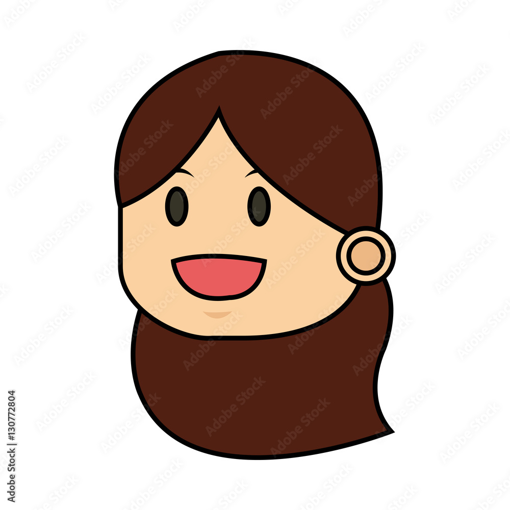 Woman icon. Girl female avatar person people and human theme. Isolated design. Vector illustration Woman icon. Girl female avatar person people and human theme. Isolated design. Vector illustration