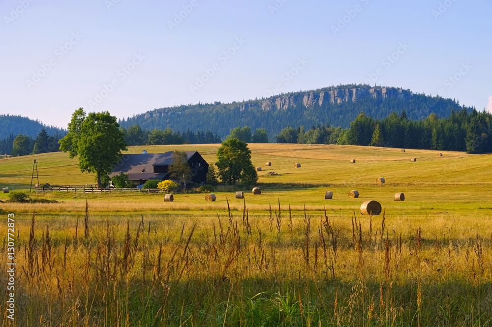 Obraz premium Große Heuscheuer in Schlesien - Stolowe Mountains in Silesia