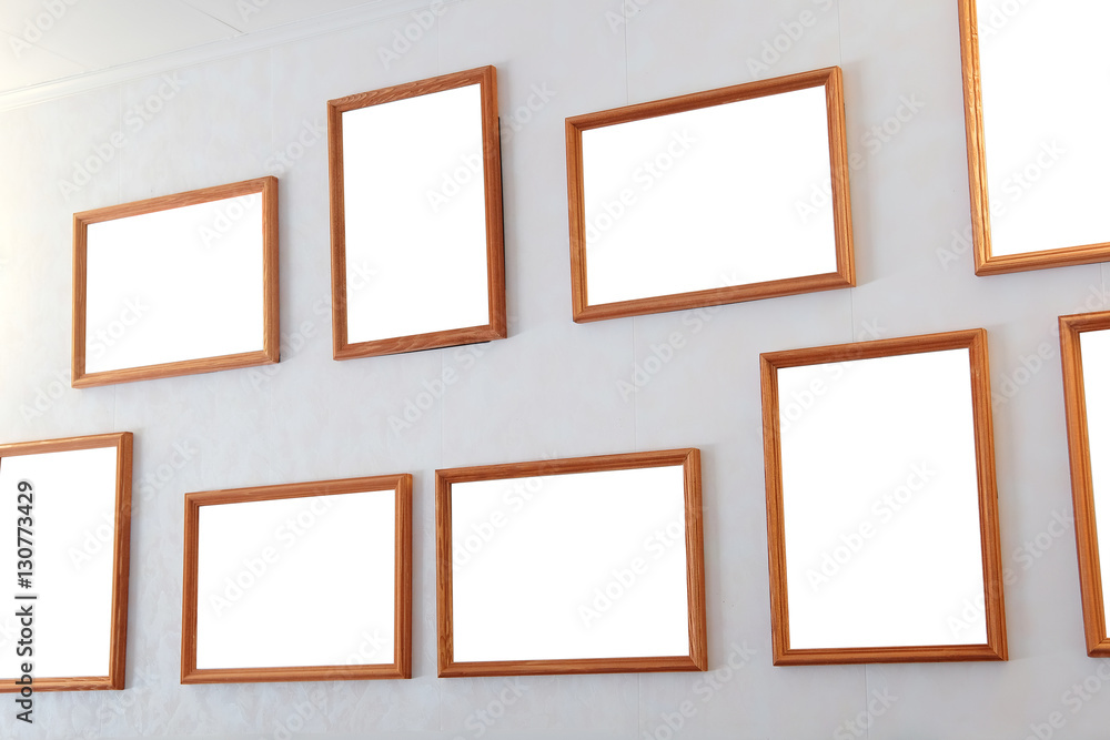 Empty frame from a picture, document, diploma or commendation on a wall Empty frame from a picture, document, diploma or commendation on a wall