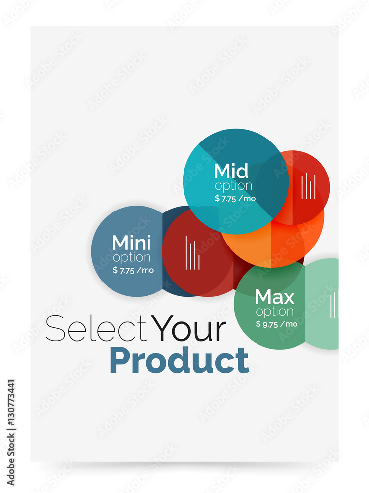 Obraz premium Circle business brochure template with options