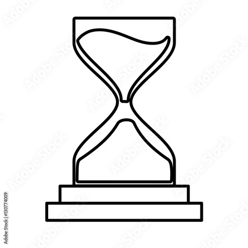 clock glass sand business clock money line vector illustration eps 10